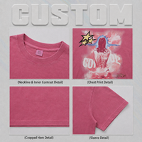 Camiseta de manga corta de algodón puro, estilo americano, de marca de moda, con estampado de retrato vintage lavado, estilo urbano y corte holgado.