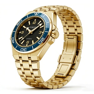 Montre automatique pour homme avec logo personnalisé, mouvement 8215, acier inoxydable, étanche 50 m, cadran lumineux, lunette bleue, montre-bracelet mécanique - Product Image 2