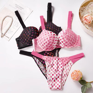 Conjuntos de sujetador y braga de alta calidad para mujer, con tirantes de diamantes de imitación, ropa interior tipo tanga, estilo Victoria's <span class=keywords><strong>Secret</strong></span>. - Product Image 2
