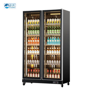 Enfriador de Bebidas Comercial de Una Sola Temperatura, 900L, Doble Puerta de Vidrio, con Control Digital y Estantes Ajustables - Product Image 1