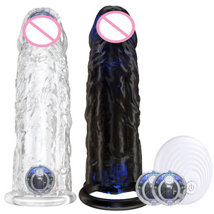 Silicone 10 vitesses à distance vibrant coq manchon anneau agrandissement pénis réutilisable gode préservatif vibrateur sex toy pour hommes femmes - Product Image 6