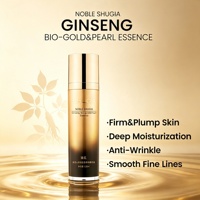 Sérum au Ginseng et Perle d'Or, Soin de Luxe à l'Or, Effet Lissant Visible des Rides, Essence Concentrée, Disponible en OEM