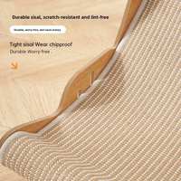 Arbre à chat moderne en bois à 2 niveaux avec griffoir en sisal, emballé en carton pliable, tour à griffoir pour chats d'intérieur, avec balle, 5 kg, stock US