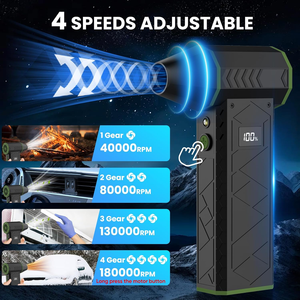 Souffleur d'air portable rechargeable USB 8000 mAh, haute vitesse 130000 tr/min, quatre vitesses de vent, pour voiture, ordinateur, clavier, hôtel, batterie - Product Image 2