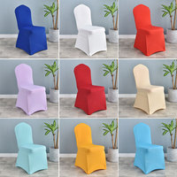 Housses de chaise en Spandex pour événements de mariage Banquet Polyester blanc housses de chaise salon bureau hôtel fête salle à manger housse de chaise