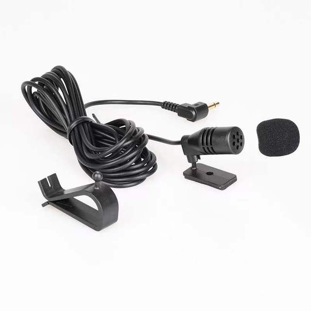 Car Mic Radio Stereo Multimedea Hands-free 3.5mm Plug External Assembly Mike External Audio Son Condenser Microphone