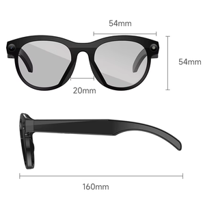 Lunettes de soleil intelligentes étanches avec caméra d'enregistrement vidéo, audio à oreille ouverte, appels sans fil, traduction IA, lunettes de sport - Product Image 2