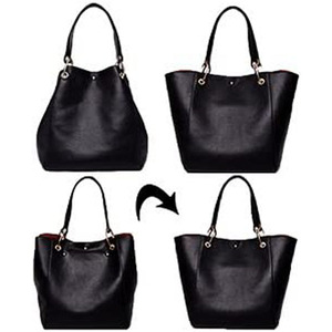 Túi Xách Da Nhà Sản Xuất Thiết Kế Túi Tote Đeo Vai Màu Đen Cho Nữ Túi Tote Da Thật Làm Việc Dung Tích Lớn - Product Image 2