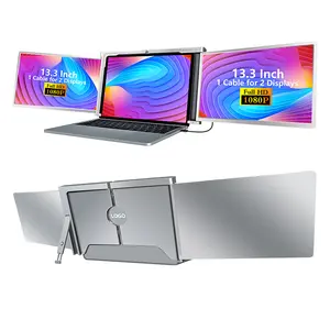 14.1" triple screen extender 15 " 16 inch for 15"-17" laptops portable triple monitor for laptop