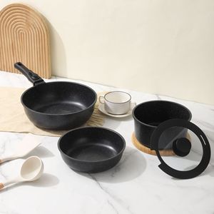 Ensemble de casseroles amovibles antiadhésives sans PFOA, revêtement en pierre de Maifan, alliage d'aluminium, ensemble de 5 pièces, design de séparation de 17 pièces - Product Image 2