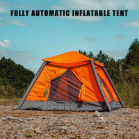Tente de camping gonflable Tente de camping en plein air simple et double pour 2 personnes Tente de camping pliante portable résistante à la pluie