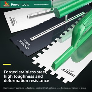 Truelle à dents robuste pour plâtrage, spatule à joint, couteau à carrelage, petit outil <span class=keywords><strong>de</strong></span> maçonnerie pour coins, modèle W0661 - Product Image 2