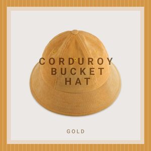 Corduroy Bucket <b>Hat</b> 100% Cotton Unisex Outdoor Spring <b>Summer</b> Sun Protection Headwear - Product Image 4
