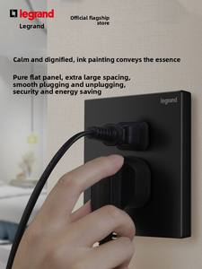 Pour Legrand Série Yijing, Panneau de Prise et Interrupteur Noir, Triple Prise, Cinq Prises, <span class=keywords><strong>Double</strong></span> Ouverture, Multi-Ports, Encastré, Type 86 - Product Image 5