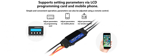 Contrôleur de vitesse électronique (ESC) brushless en plastique V5 80A 120A 150A 180A 260A 3-8S avec sortie BEC commutable pour FPV RC - Product Image 5