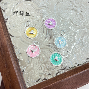 จี้รูปหัวใจเงินแท้ Qunlvsheng S925 ประดับเรซิ่นสีใส สำหรับสร้อยคอ สร้อยข้อมือ DIY เครื่องประดับ ของขวัญสำหรับทุกเพศ - Product Image 3
