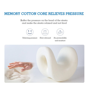 Custom Logo Personalized Orthopedic Office Memory Foam Neck Support <strong>Nap</strong> <strong>Pillow</strong> - Product Image 5
