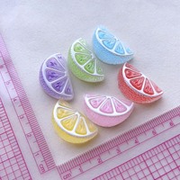 Citroen DIY harscharms fruit voedsel sinaasappelplakje voor DIY haarclips telefoonhoesjes schoensluitingen