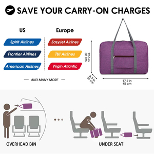 กระเป๋าเดินทางกันน้ำสำหรับกีฬาและยิม ทำจากไนลอน น้ำหนักเบา - Product Image 2