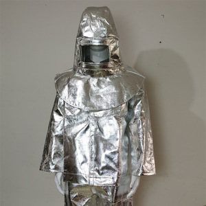 Combinaisons de lutte contre l'incendie HBC 1000 degrés, aluminisées, anti-feu, isolantes thermiquement, entièrement enveloppantes, imperméables, argentées - Product Image 5