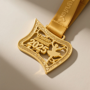 Medallas de Fútbol Personalizadas Modernas con Cinta para el Cuello, para Premios de Ligas Juveniles de Fútbol - Product Image 2