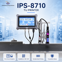 Imprimante thermique à jet d'encre IPS-8710 pour la date d'expiration sur les lignes de production de bouteilles, imprimante TIJ avec impression de codes QR