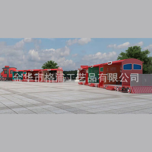 Custom Large Metal <b>Train</b> Engine And Carriages <b>Outdoor</b> Public Playground Sculpture For Park Display - Product Image 3