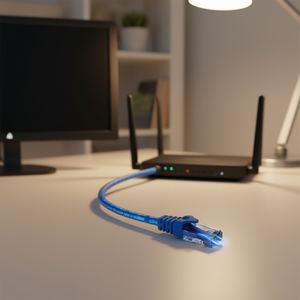 Cable Ethernet de 1.5 pies Cat6 Rj45 Azul PVC Cobre Puro Sin Blindaje Para Uso en Internet y Computadoras - Product Image 2