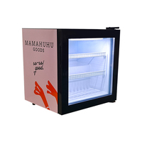 Congélateur vertical miniature Meisda SD55 pour crème glacée, refroidissement par compresseur, porte coulissante électrique, double tension, dégivrage manuel