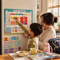 Tableau Cognitif Montessori des Saisons et des Dates, Calendrier Magnétique d'Éveil Précoce pour Enfants