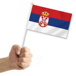 Serbia Handheld Small Flag Serbio Hand held Mini Decor Decoration Banner ,5x8 pulgadas - Product Image 2