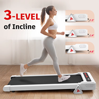 Tapis de marche 2-en-1 avec écran LED, léger et portable, tapis de course électrique pour la maison et le bureau, avec surveillance de la course et moteur 2,25 CV