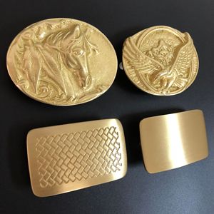 <span class=keywords><strong>Boucle</strong></span> de ceinture en laiton massif doré personnalisée, taille intérieure 40 mm, plaque de nom occidentale - Product Image 3