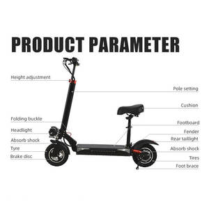 Scooter elettrico per adulti Street Legal 1 pezzo Scooter elettrico 1000 watt grasso pneumatico Eec Led E-Scooter bici elettrica intelligente - Product Image 2