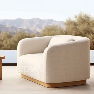 2024 nouveau <span class=keywords><strong>jardin</strong></span> naturel fabriqué à la main coussin à dossier haut teck mobilier d'extérieur chaise longue pivotante pour hôtel Resort Patio - Product Image 1