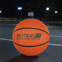 Ballon de basket lumineux de haute qualité de la marque PELE, taille 7, orange, durable, avec logo personnalisé, lumineux dans le noir, certifié BSCI