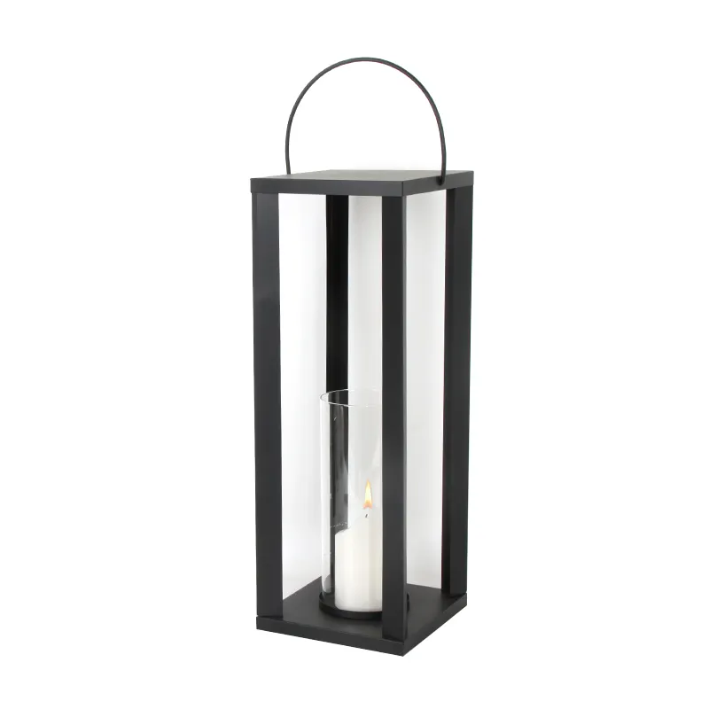 Metal Lantern with Candles Vintage Decorative Candle Holder Lantern for Indoor Outdoor Table Party Wall