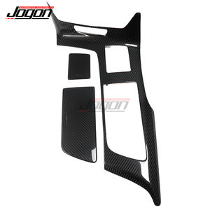 قطع ديكور داخلية من ألياف الكربون لسيارة كورفيت C7 Z06 ZR1 موديل 14-19، غطاء لوحة الكونسول الوسطي، حواف عجلة القيادة، لوحة ناقل الحركة، غطاء أزرار رفع زجاج الأبواب - Product Image 6