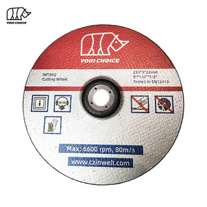 INWELT personnalisé Disco De Corte 230mm roue de coupe métal inoxydable coupe 9 pouces <span class=keywords><strong>disque</strong></span> de coupe abrasif - Product Image 1