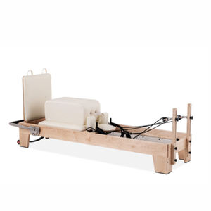 <span class=keywords><strong>Reformer</strong></span> <span class=keywords><strong>Pilates</strong></span> per Bodybuilding e Yoga in Legno di Rovere e Pelle Bianca per Esercizi Core, Attrezzatura Fitness Personalizzata per Palestra e <span class=keywords><strong>Casa</strong></span> - Product Image 1