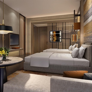 Ensemble de chambre à coucher d'hôtel 5 étoiles élégant et haut de gamme, meubles de salon en bois de luxe pour les lieux de villégiature de luxe mondiaux - Product Image 2