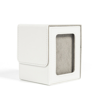 Convertible Deck Box with Toploader Window Display 100+ Double-Sleeved TCG Sport Card Storage Box