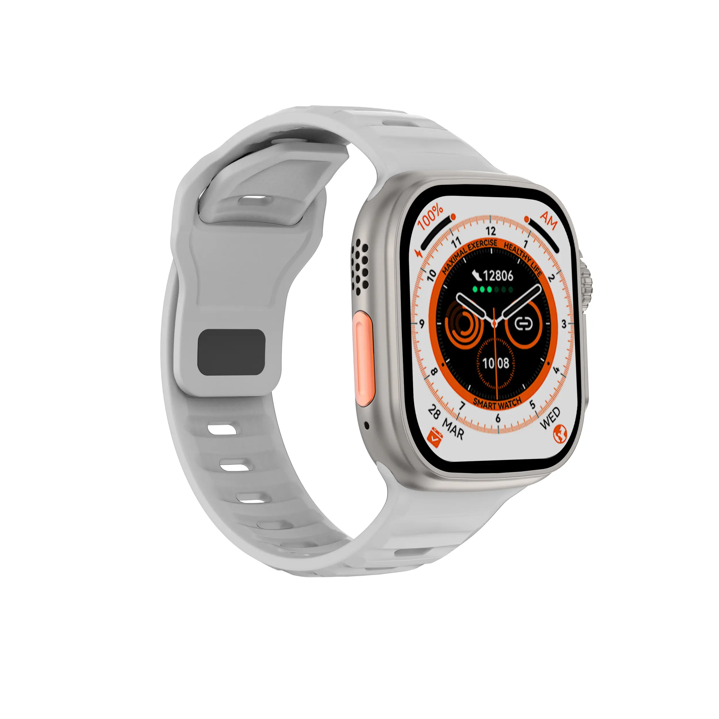 Relógio inteligente impermeável, 2023 49mm homens mulheres nfc gps pista iwo série 8 termômetro bt chamada esportes à prova d' água smart watch dt8 ultra