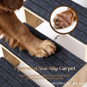 Solid wood pet stairs, non-slip ramp, dog climbing steps, pet dog climbing <b>ladder</b>, ramp, auxiliary <b>ladder</b> - Product Image 5