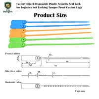 Sceau de sécurité en plastique pour applications logistiques express, avec impression personnalisée gratuite