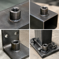 Écrous cylindriques à souder de divers types pour usage en atelier d'ingénierie, gamme de tailles standard et tailles personnalisées selon vos besoins