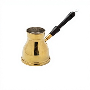 หม้อกาแฟทรงกลมทำจากทองเหลืองอาหรับดีไซน์โบราณปรับขนาดได้ตามต้องการจากผู้ผลิตในบ้าน - Product Image 1