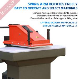 Presse à découper hydraulique à bras oscillant GECUT GEA-S270K 27 tonnes, <span class=keywords><strong>poutre</strong></span> de 320 mm, 360 kg, moteur 1500W, pour découpe de matériaux non métalliques - Product Image 4