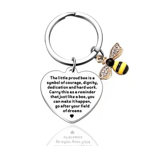 Abeille Happy Inspirational en alliage de zinc plaqué or ouvre-bouteille de haute qualité cadeau parfait pour ceux qui aiment les abeilles citations édifiantes - Product Image 3