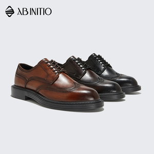 Moda de lujo con clase Formal Caballero Derby Zapatos de vestir para los hombres de cuero genuino - Product Image 5